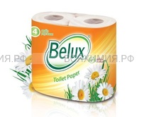 Туалетная бумага BELUX 2-х сл. 4шт. белая *12