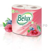 Туалетная бумага BELUX 2-х сл. 4шт АРОМА ягоды *12