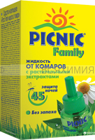 Picnic Family Жидкость от комаров  без запаха 45ночей 30мл